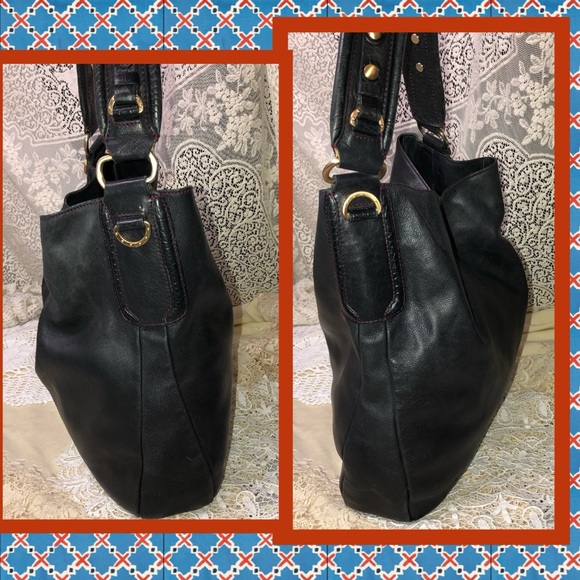 Ellen Tracy Blue Bucket Bag - Picture 2 of 9